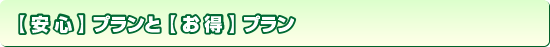 おまかせプランとお急ぎプラン